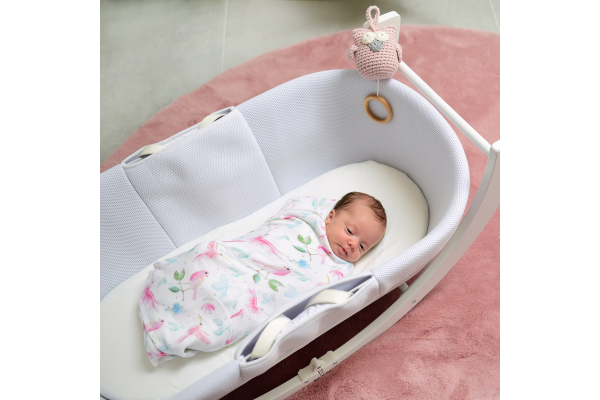 Bamboo Swaddle XL - Pink Dots