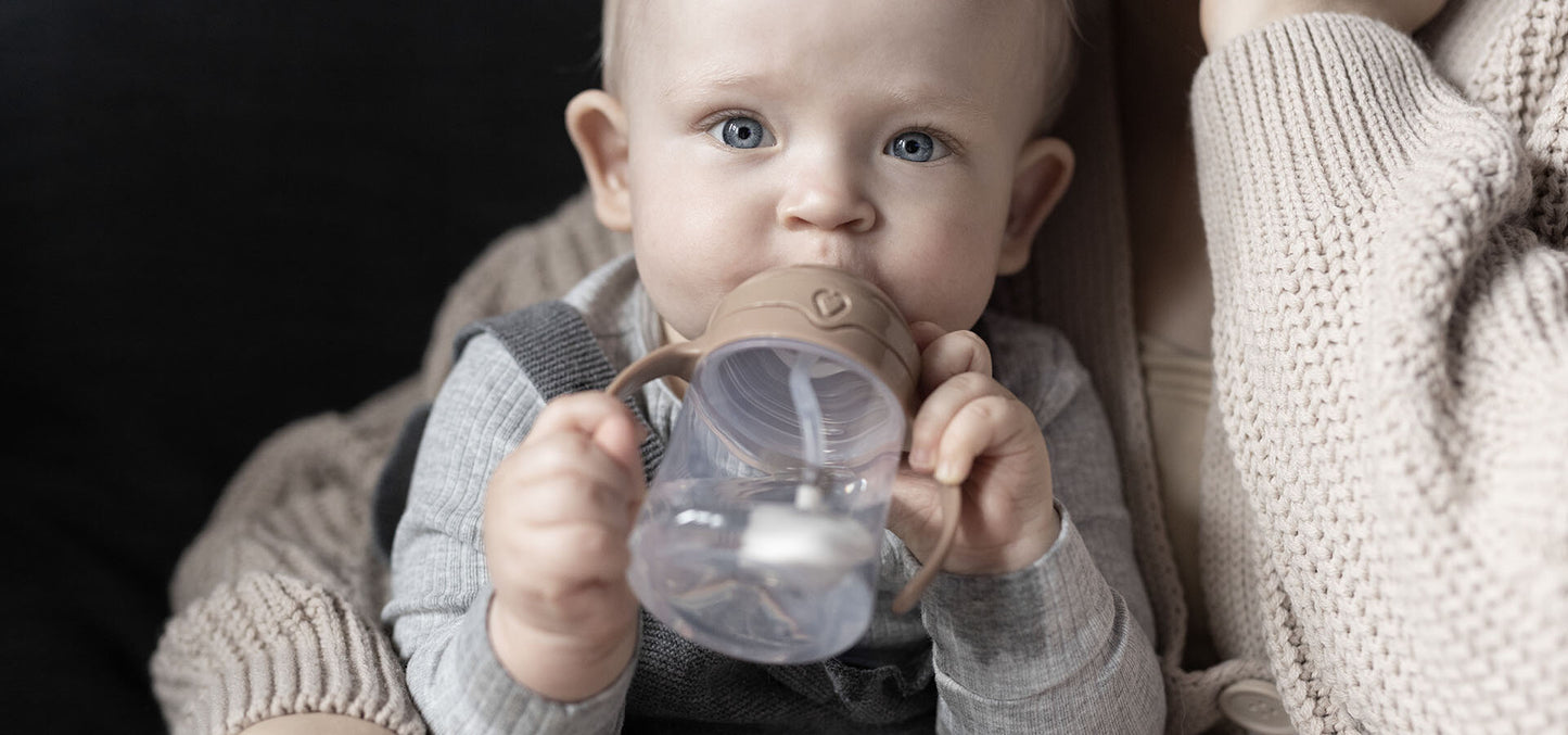 Glas með röri - LOVI First cup with weighted straw 150ml Harmony