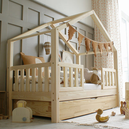 Húsrúm Housebed Natural DUO PLUS 190x90cm -  Á LAGER