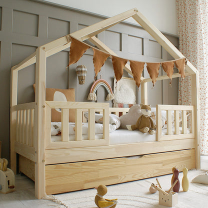 Húsrúm Housebed Natural DUO PLUS 190x90cm -  Á LAGER