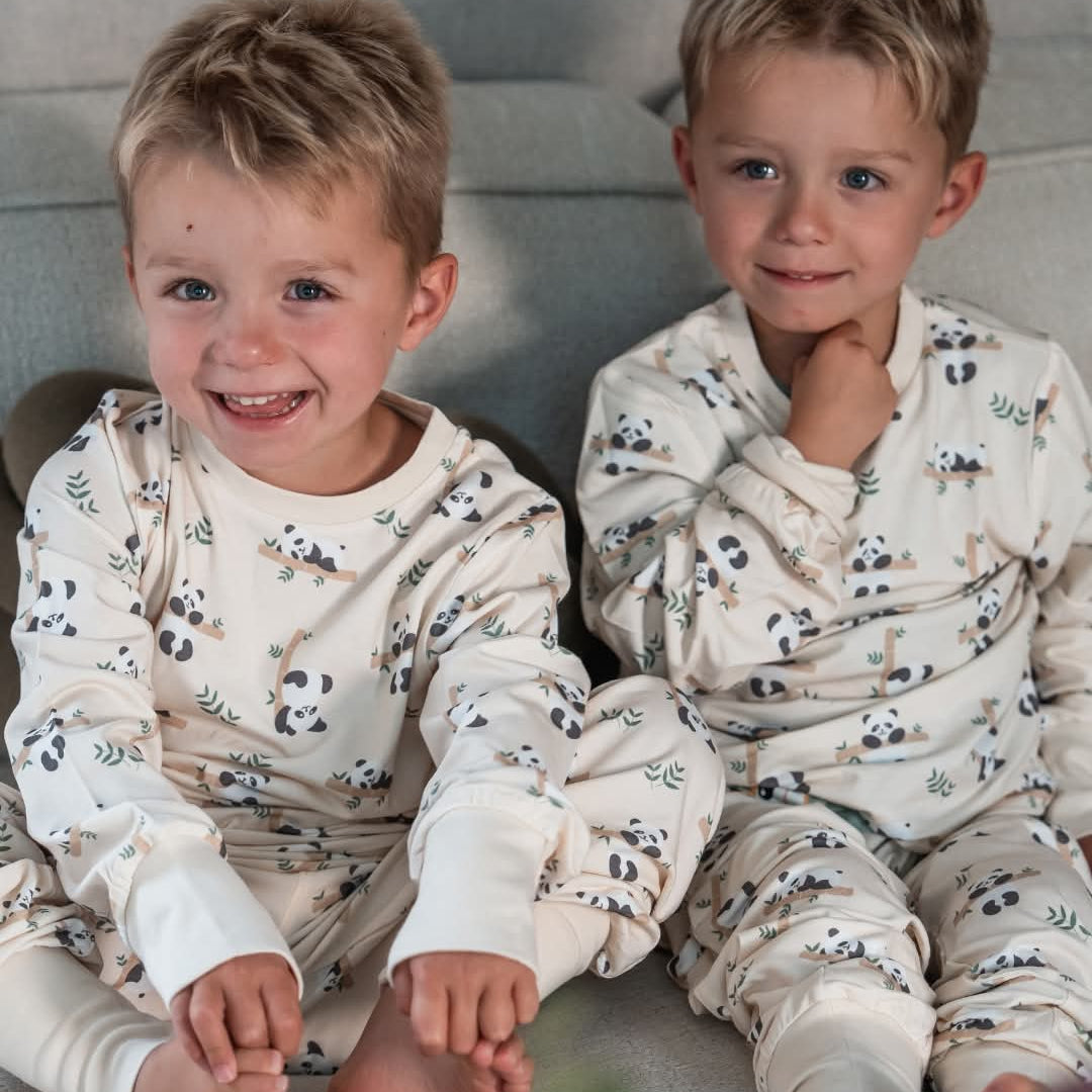 Bamboo Náttföt - Panda Beige