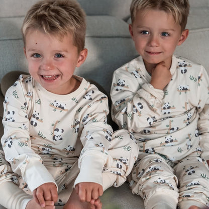 Bamboo Náttföt - Panda Beige