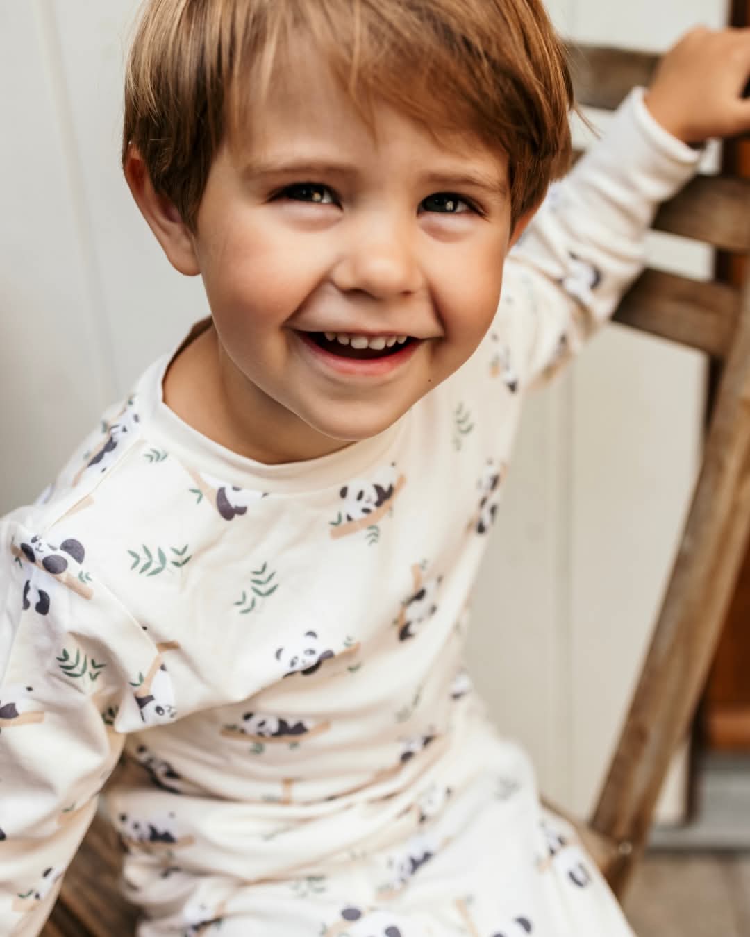 Bamboo Náttföt - Panda Beige