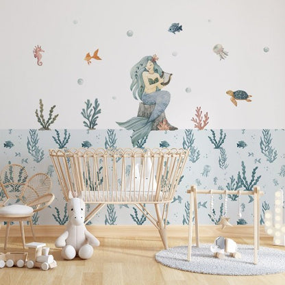 Vegglímmiði - Mermaid Sett
