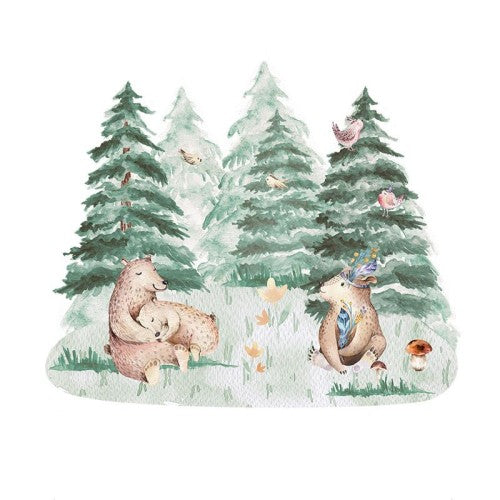 Vegglímmiði - Bears Forest Sett XL