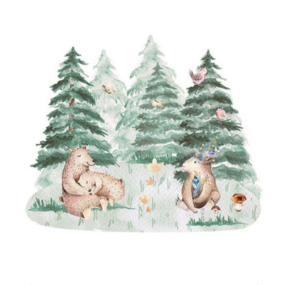 Vegglímmiði - Bears Forest Sett XL
