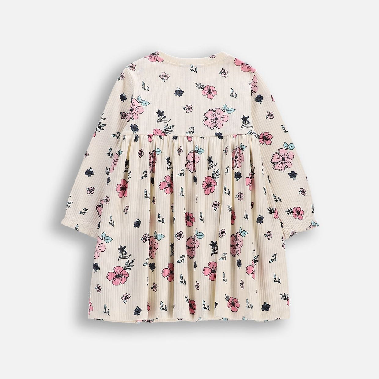Ungbarnakjóll - Ribbed Flowers