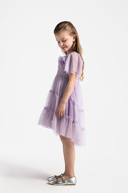 Tulle Kjóll - Purple