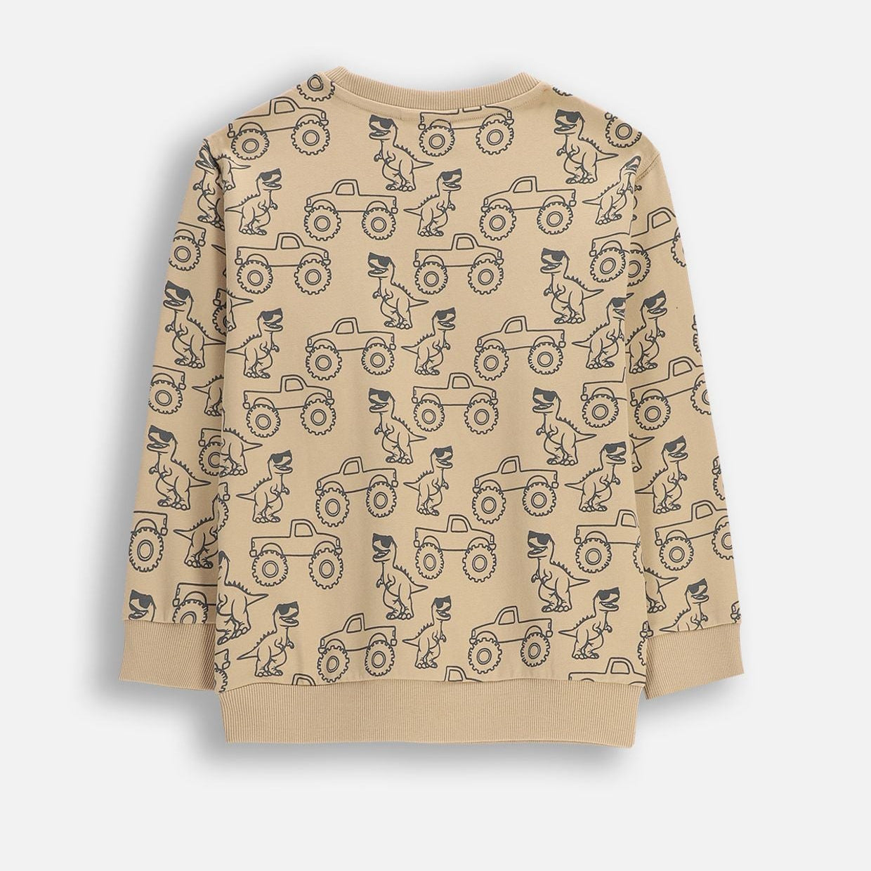 Peysa - Beige Dino Vehicles