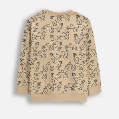 Peysa - Beige Dino Vehicles