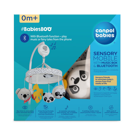 High Contrast Sensory Musical Mobile with Bluetooth