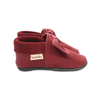 Inniskór - Baobaby Cherry með slaufu