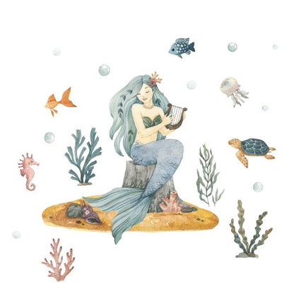 Vegglímmiði - Mermaid Sett