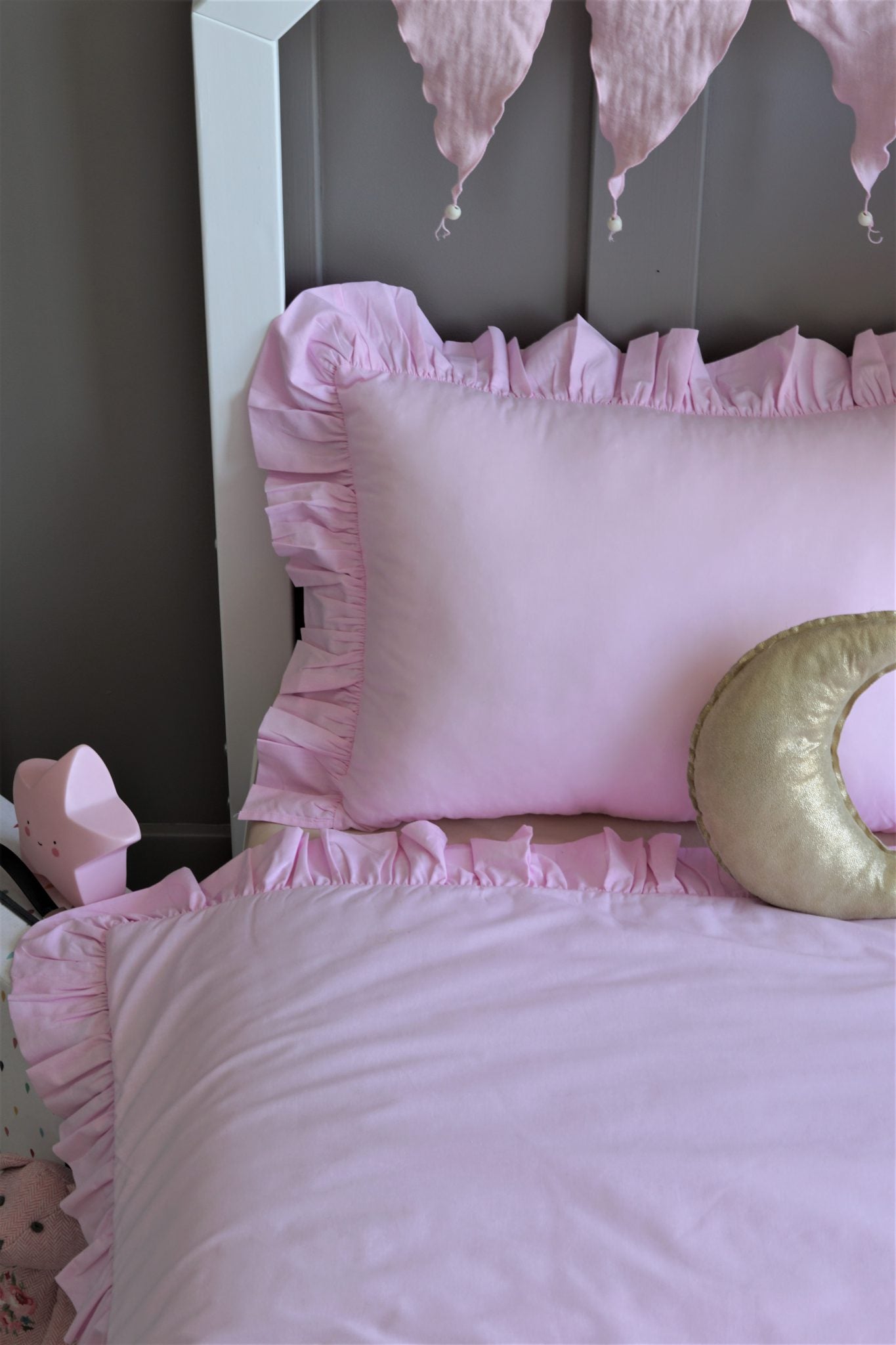 Ungbarnarúmföt - Pink Frills 90x120cm