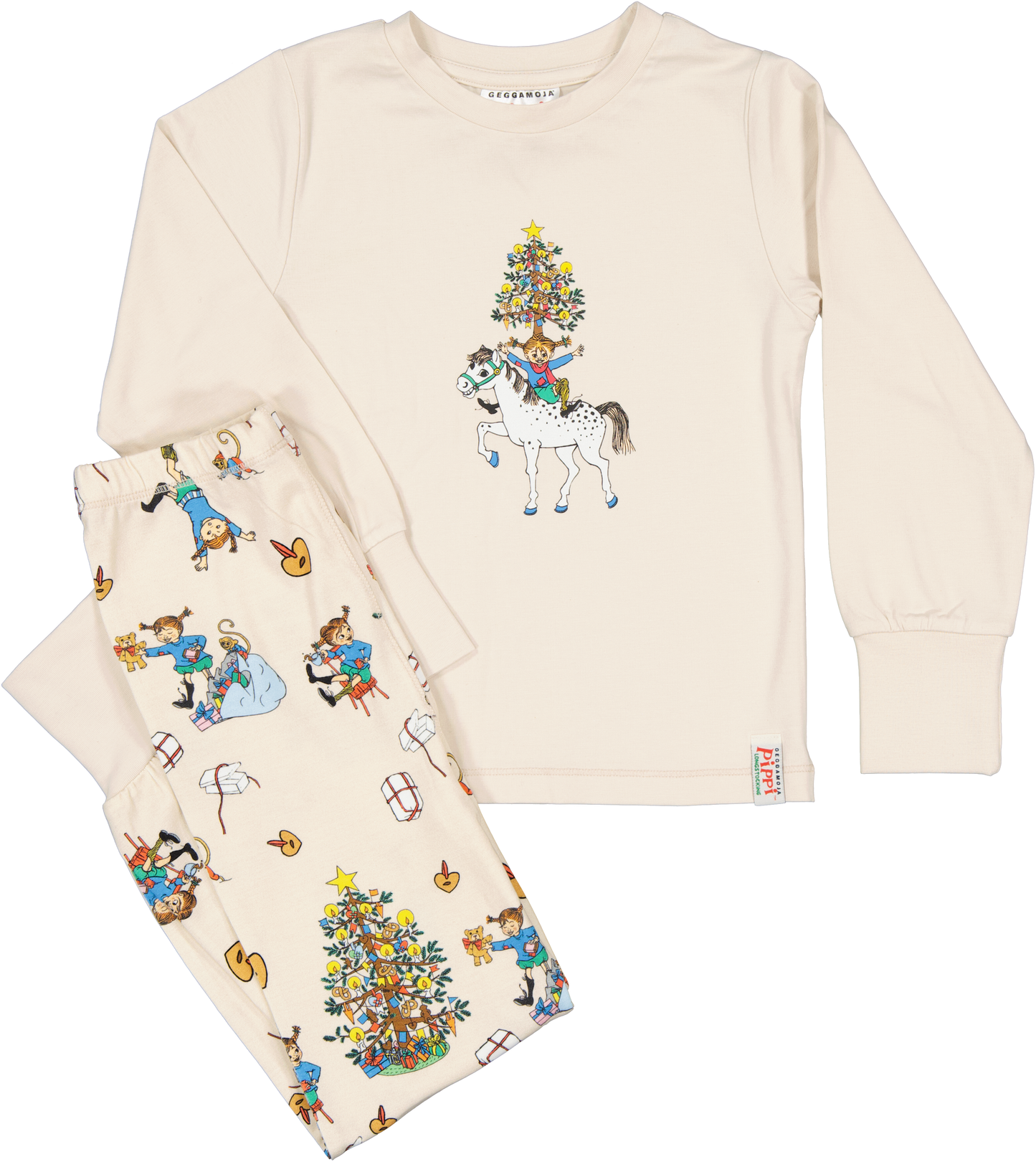 Bamboo Jólanáttföt - Lína Langsokkur