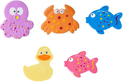 Baðleikföng - Mini Bath Mat Toys 5pcs