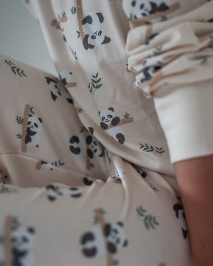 Bamboo Náttföt - Panda Beige