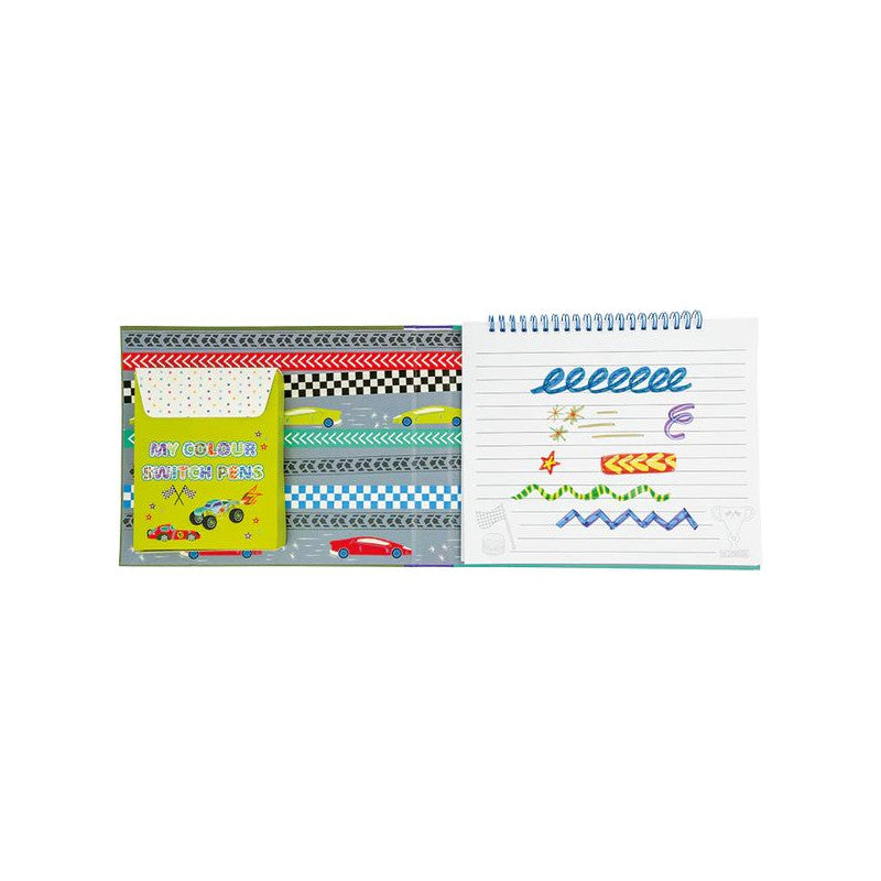 Colouring Cards - Colour Switch Magic Pen - Cars