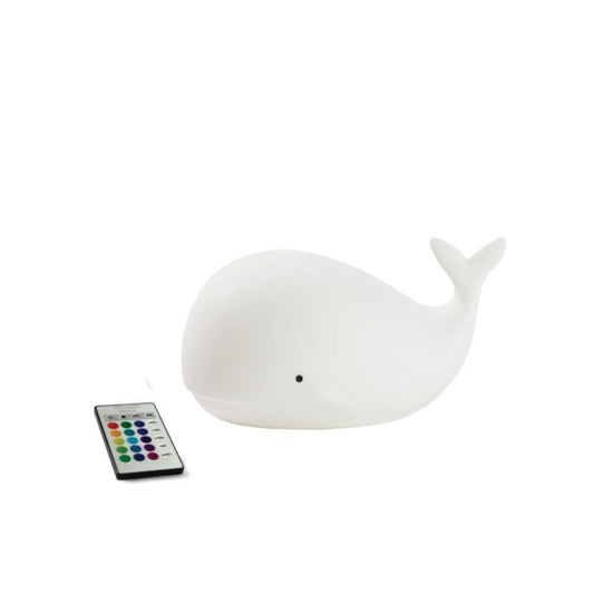 Soft Silicone Lampi með fjarstýringu - Whale