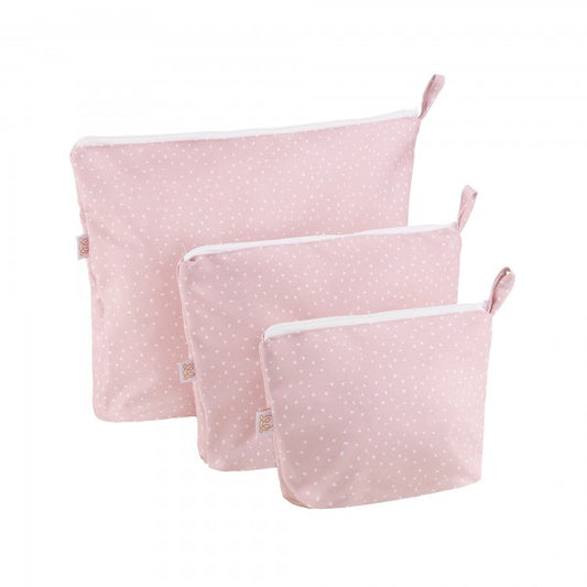 Waterproof Travel Bags - 3pcs Stones Pink