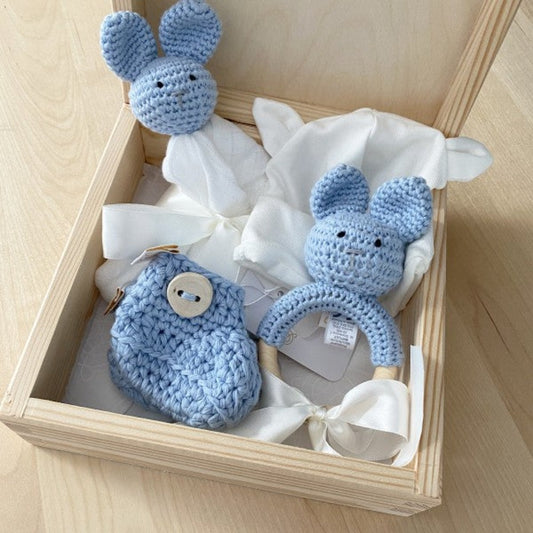 Newborn Gift Box - 4pcs - Bunny Blue