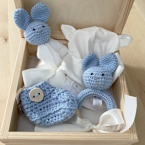 Newborn Gift Box - 4pcs - Bunny Blue