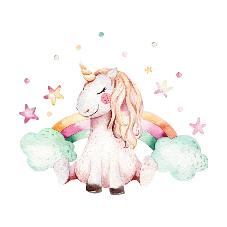 Vegglímmiði - Unicorn & Rainbow L