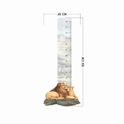 Vegglímmiði - Lion height measurement