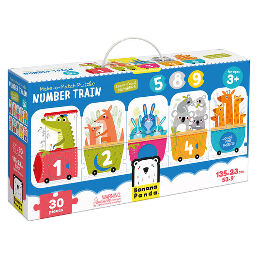 Make-a-Match Puzzle Number Train 3+