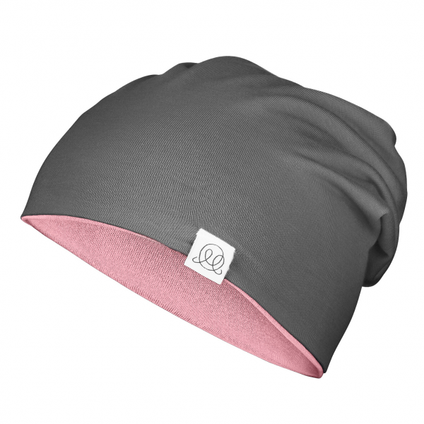 Viðsnúaleg húfa úr bambus Pink blush - Graphite