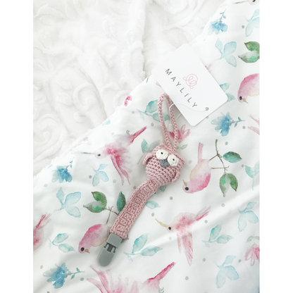 Luxury Bamboo Sæng/Teppi - Pink Paradise birds