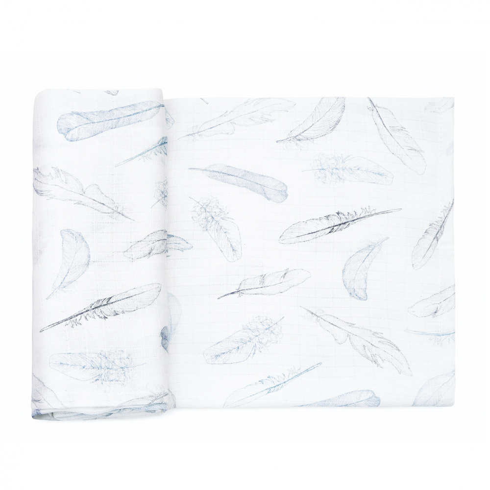 Bamboo Swaddle XL - Heavenly feathers