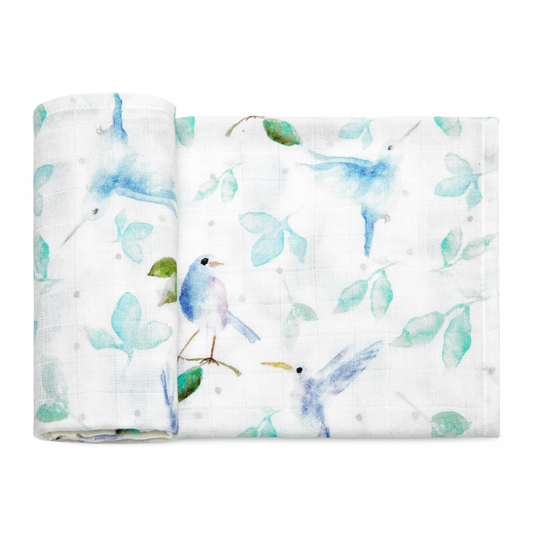 Bamboo Swaddle XL - Heavenly birds