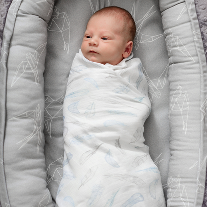 Bamboo Swaddle XL - Star Wolves