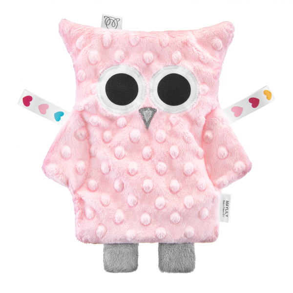 High Contrast Sensory Cuddly Owl - Pink