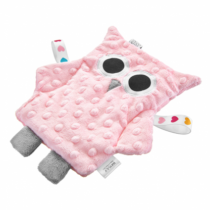 High Contrast Sensory Cuddly Owl - Pink