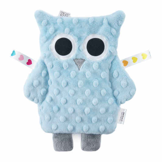 High Contrast Sensory Cuddly Owl - Light Blue